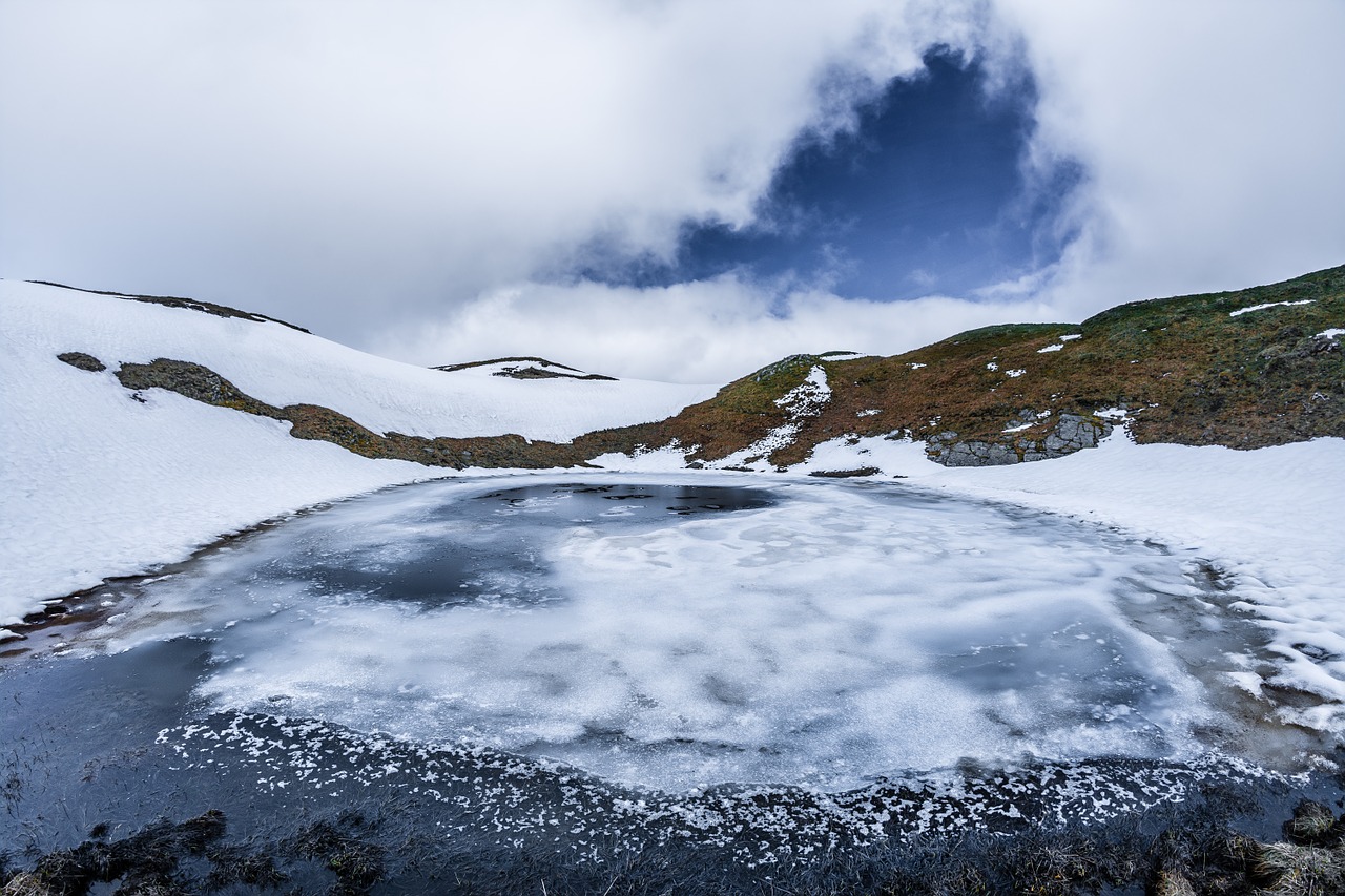 lake ice frozen free photo