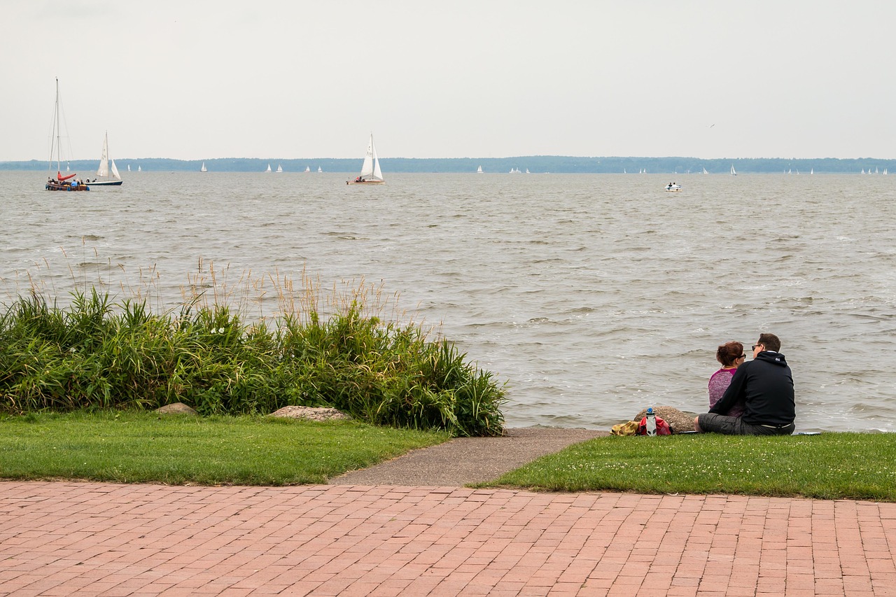 lake bank pair free photo