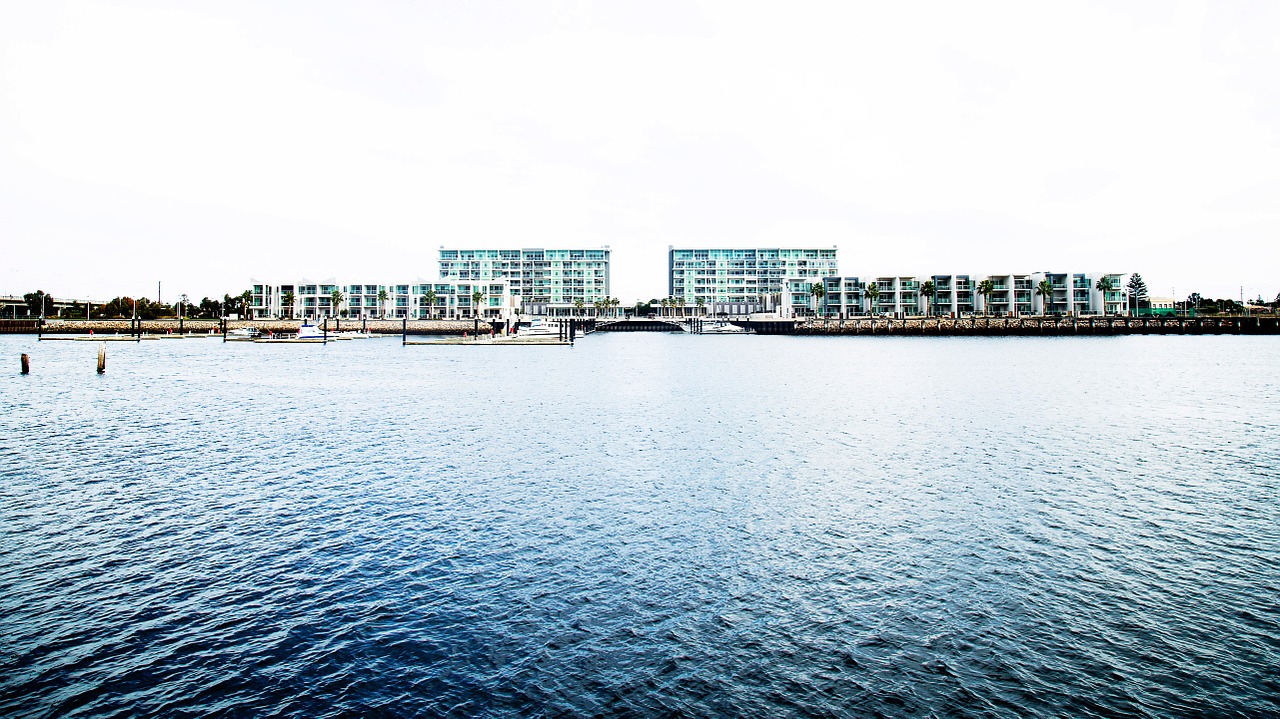 lake water buildings free photo