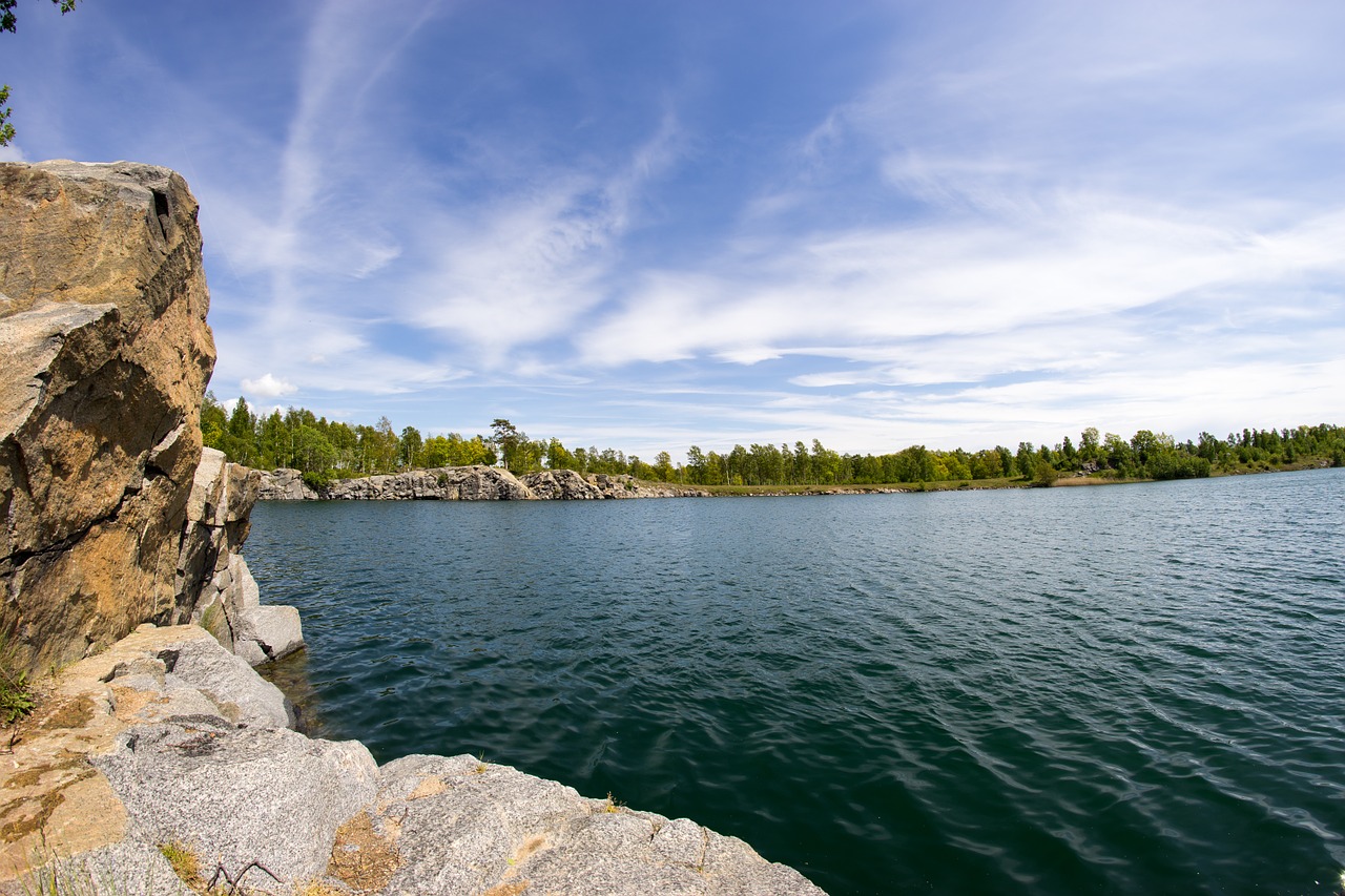 lake sky water free photo