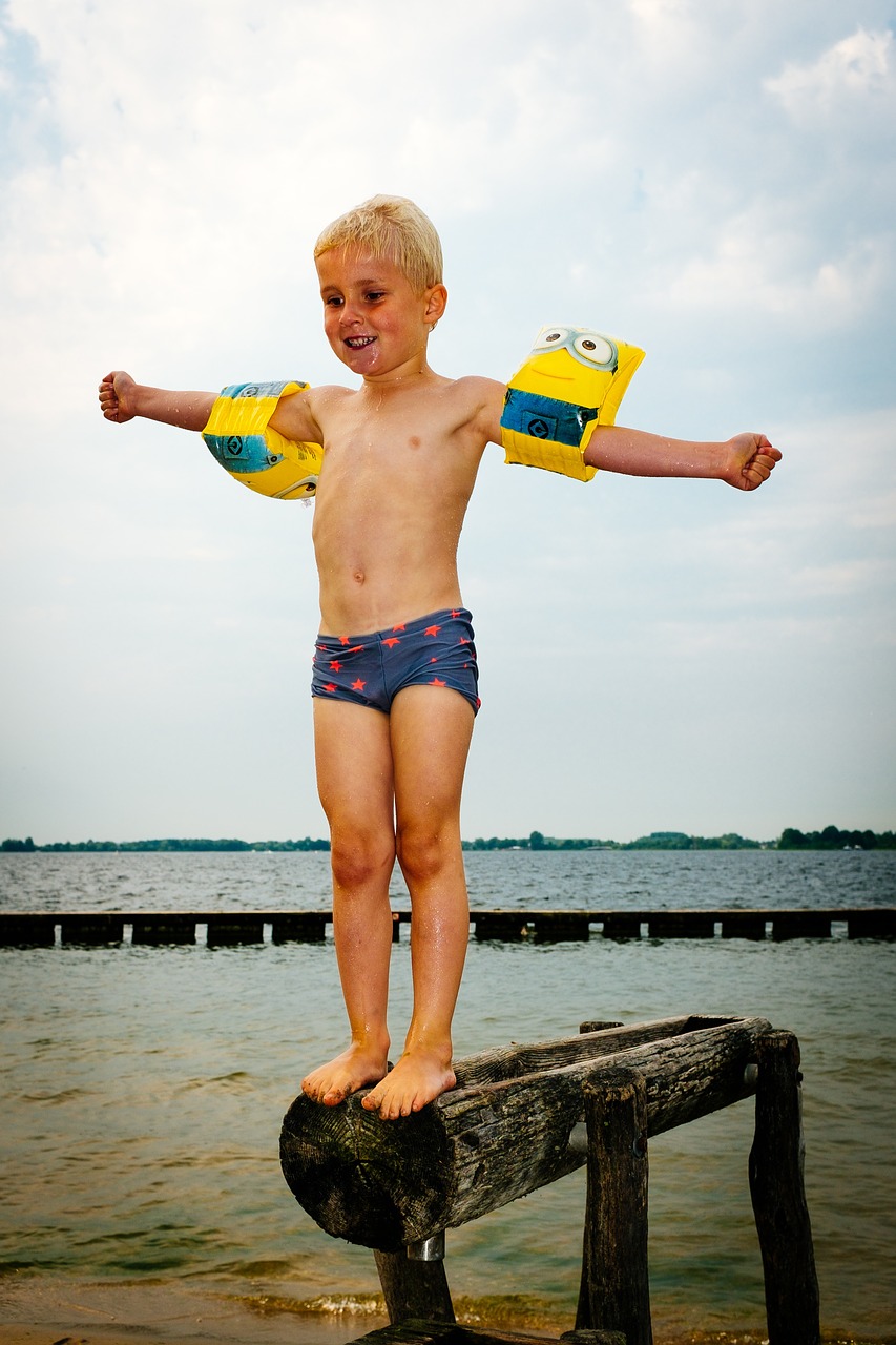 lake boy swimming free photo