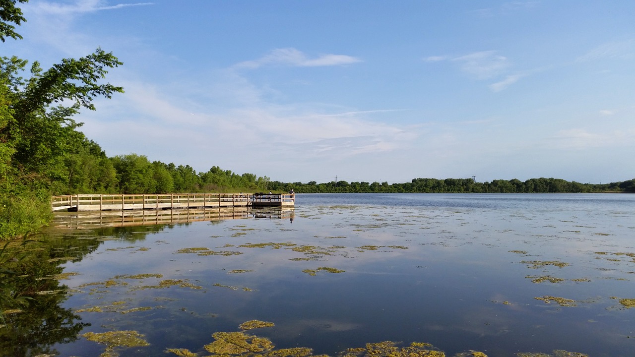 lake pier nature free photo