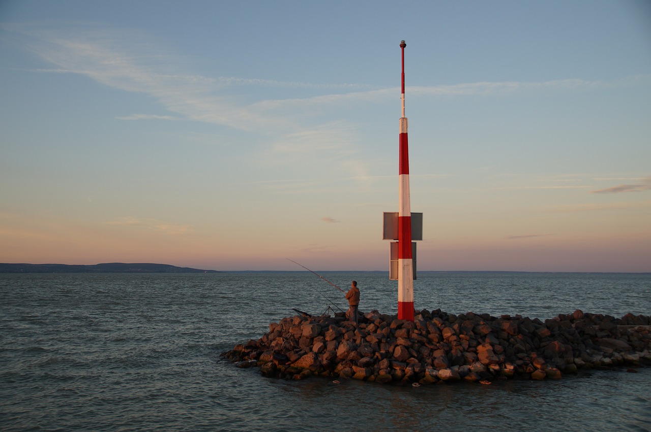 lake balaton sunset free photo