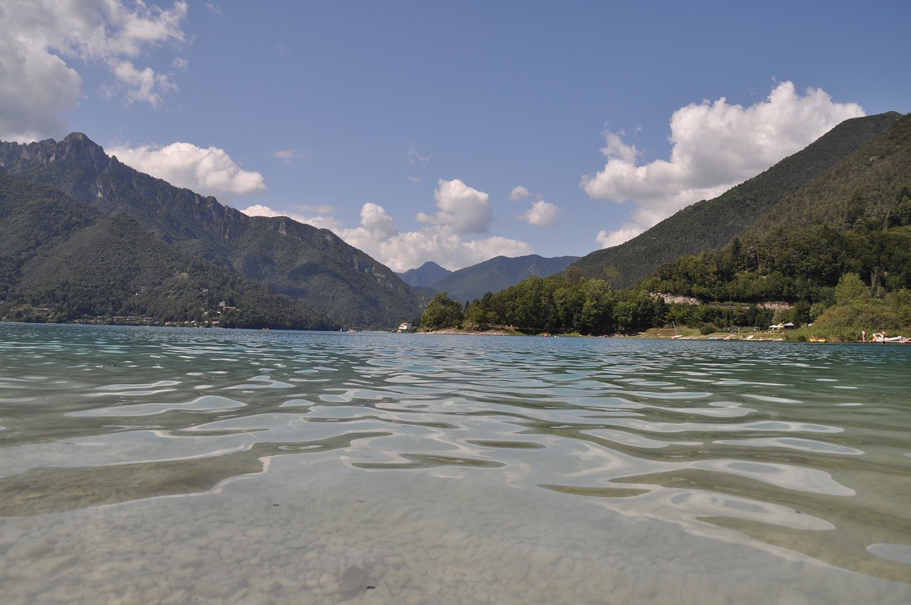 lake sky water free photo