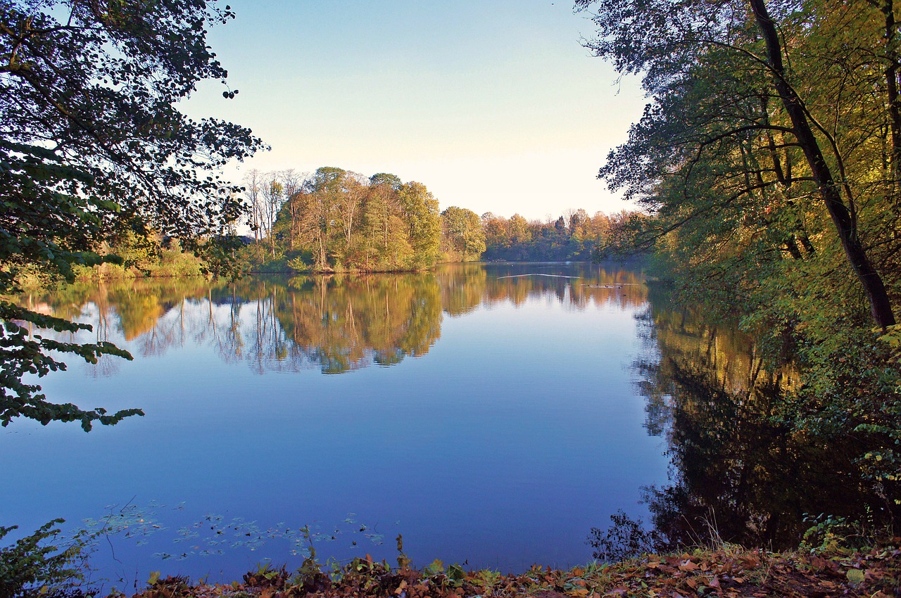 lake autumn nature free photo