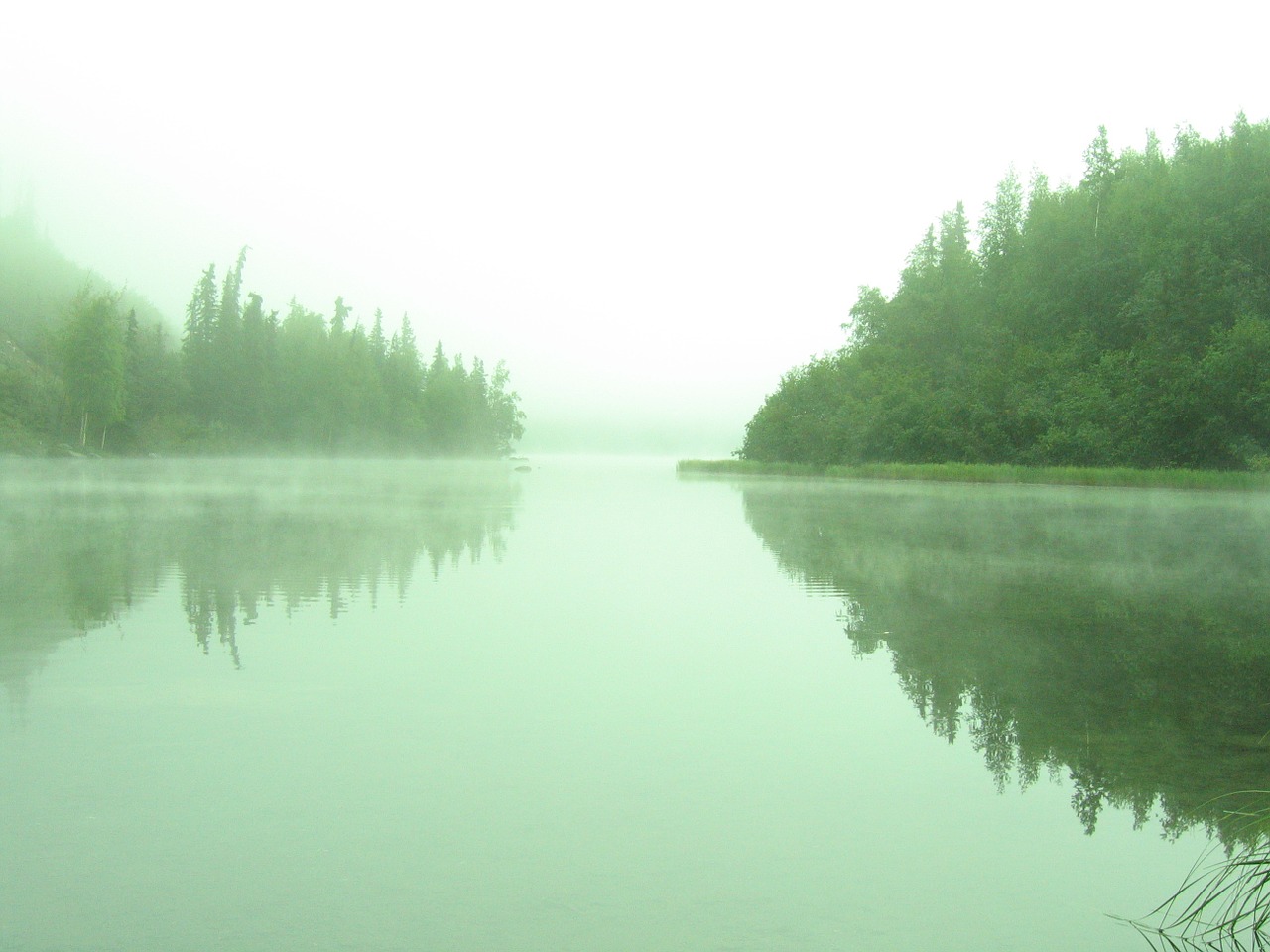 lake green landscape free photo