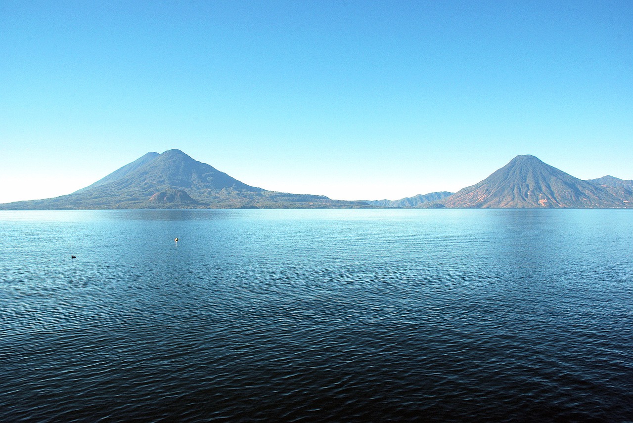 lake atitlán guatemala volcanoes free photo