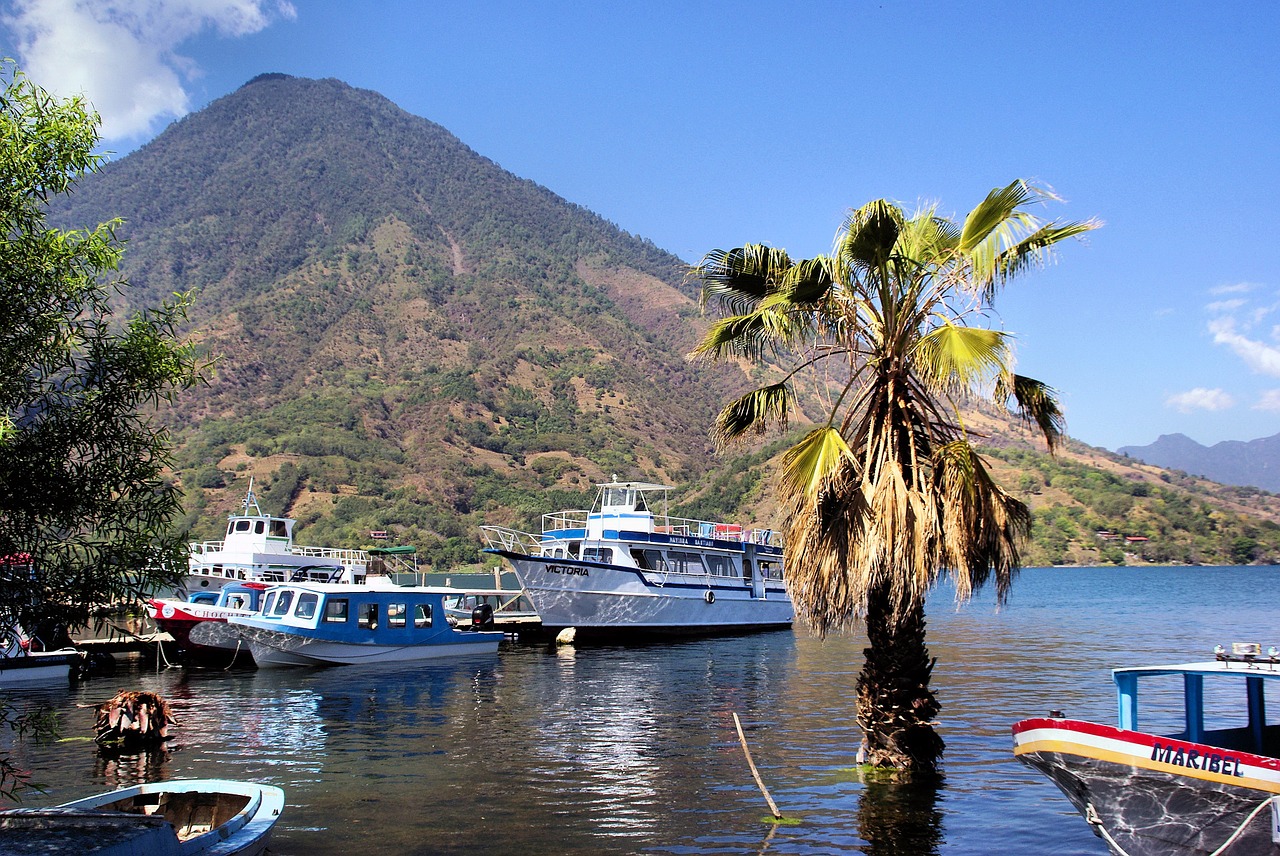 lake atitlán guatemala volcano free photo