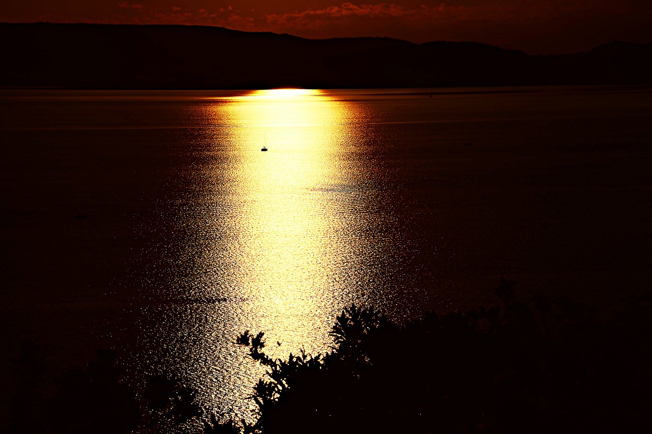 lake balaton sunset nature free photo