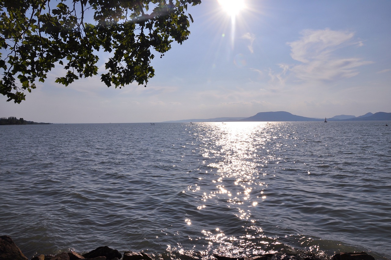 lake balaton summer sunlight free photo