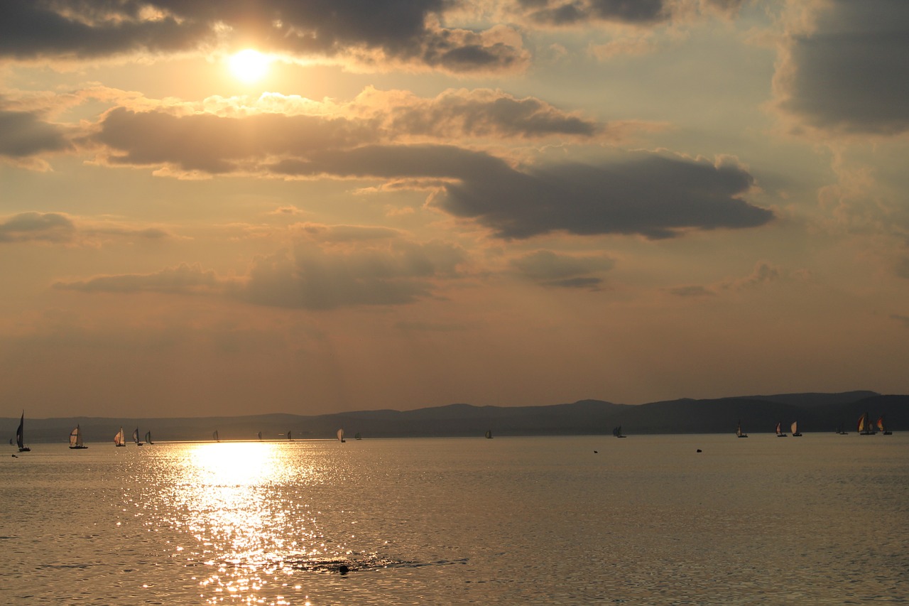 lake balaton sky bridge free photo