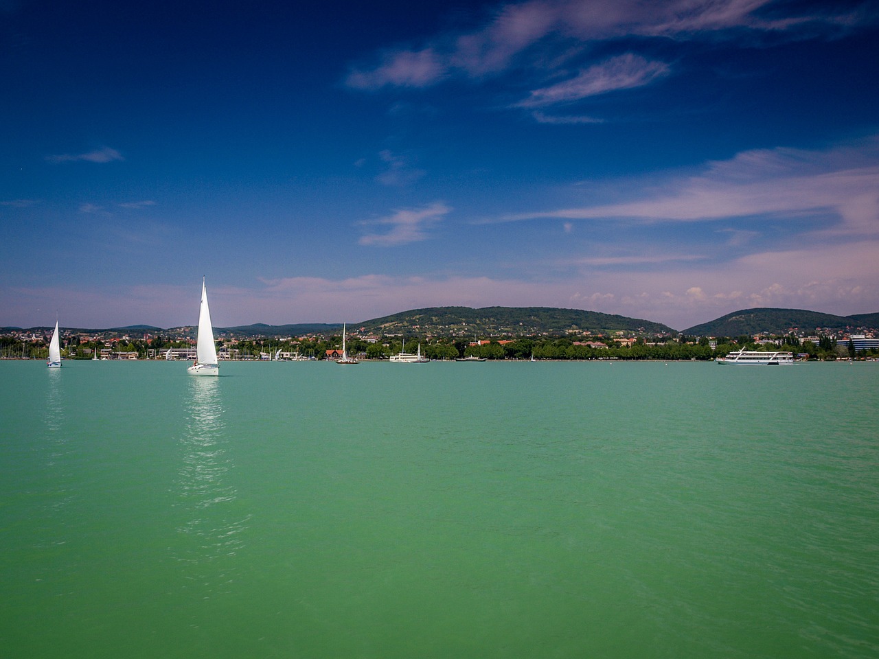 lake balaton heat sailing free photo