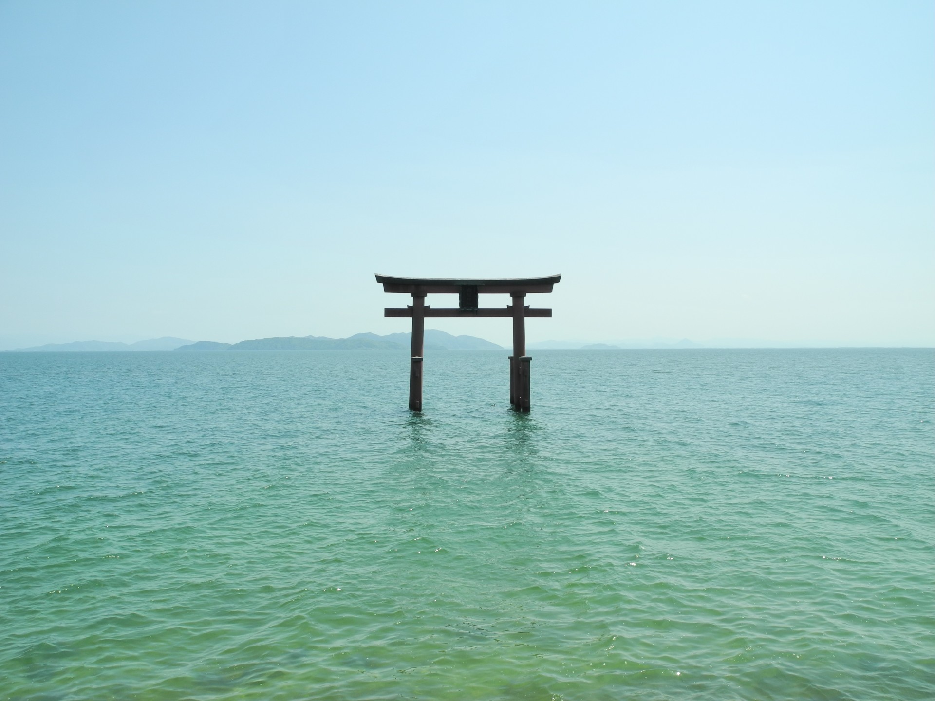 lake biwako torii free photo