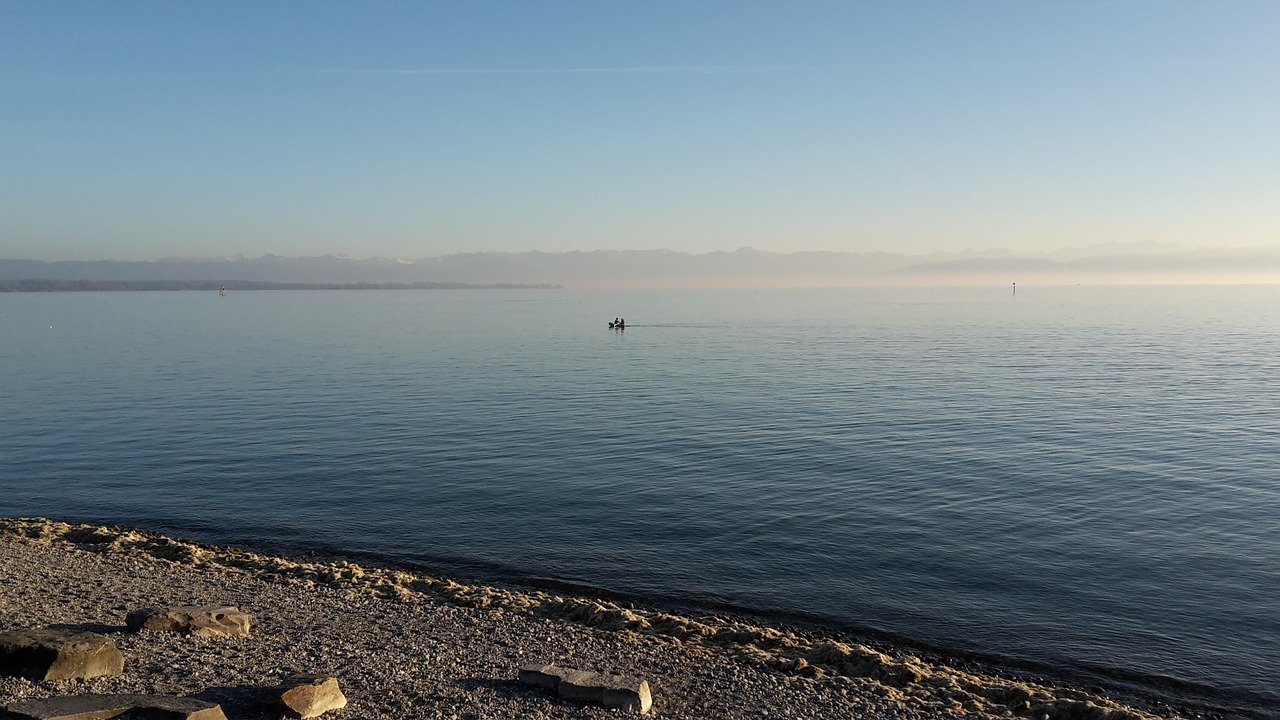 lake constance afternoon winter free photo