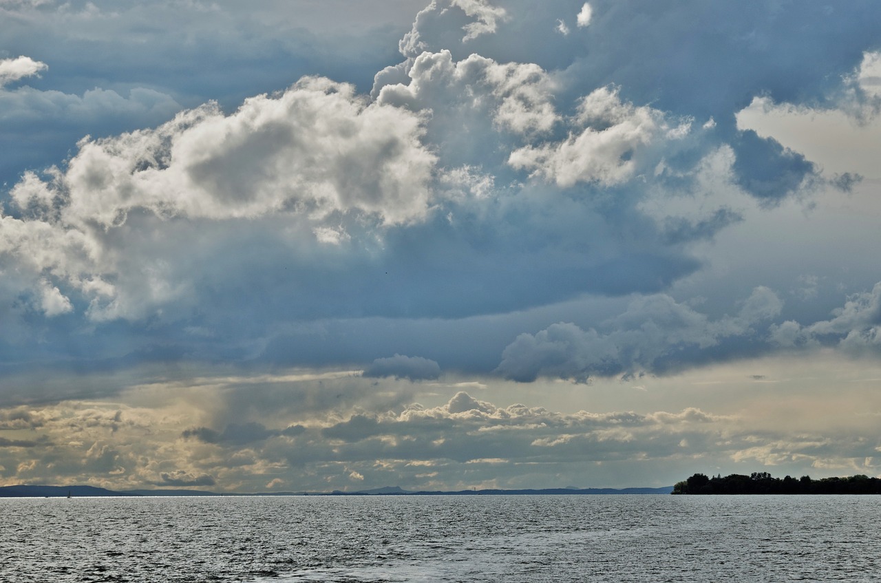 lake constance weather mood clouds free photo