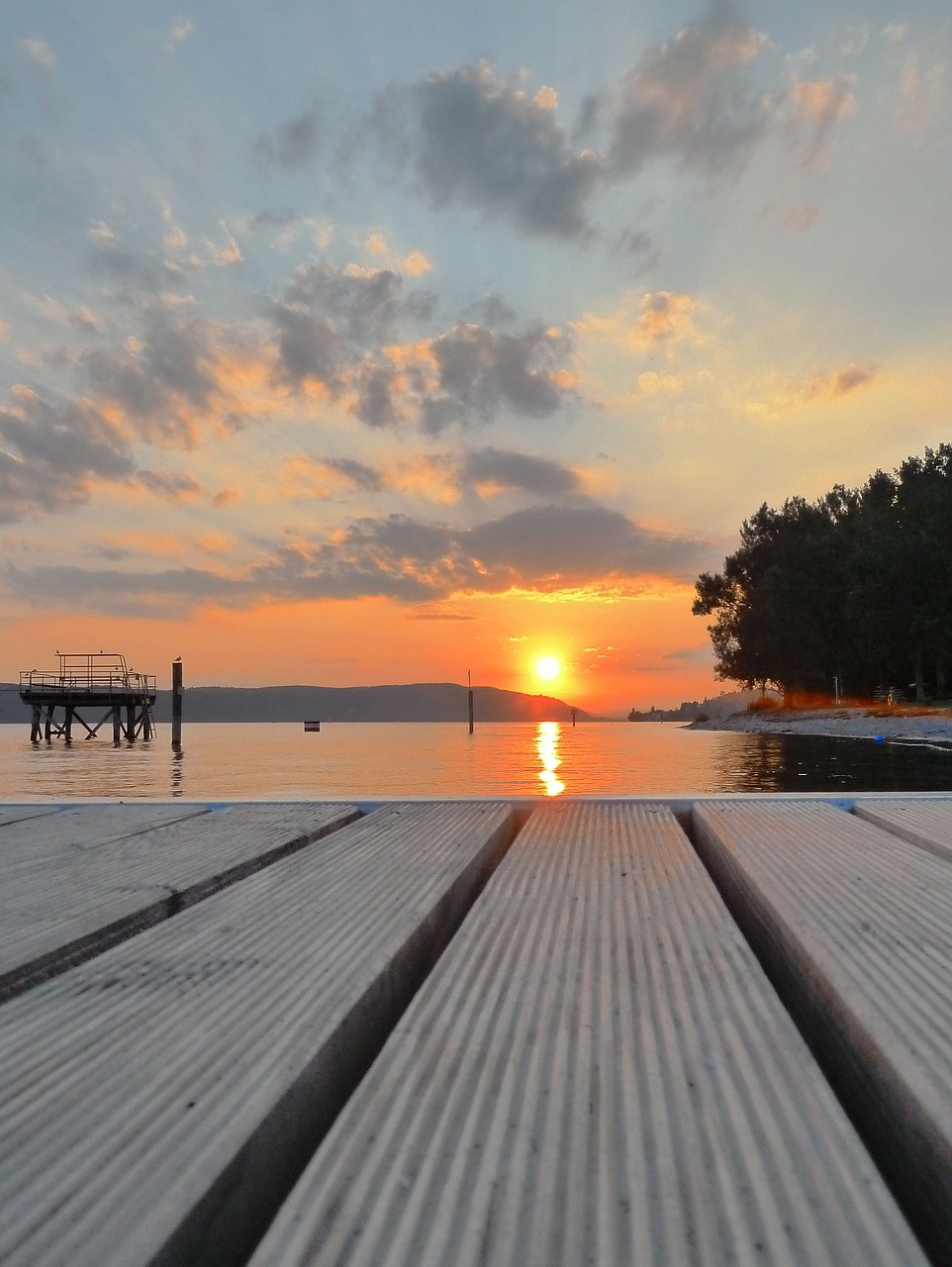 lake constance lake sunset free photo