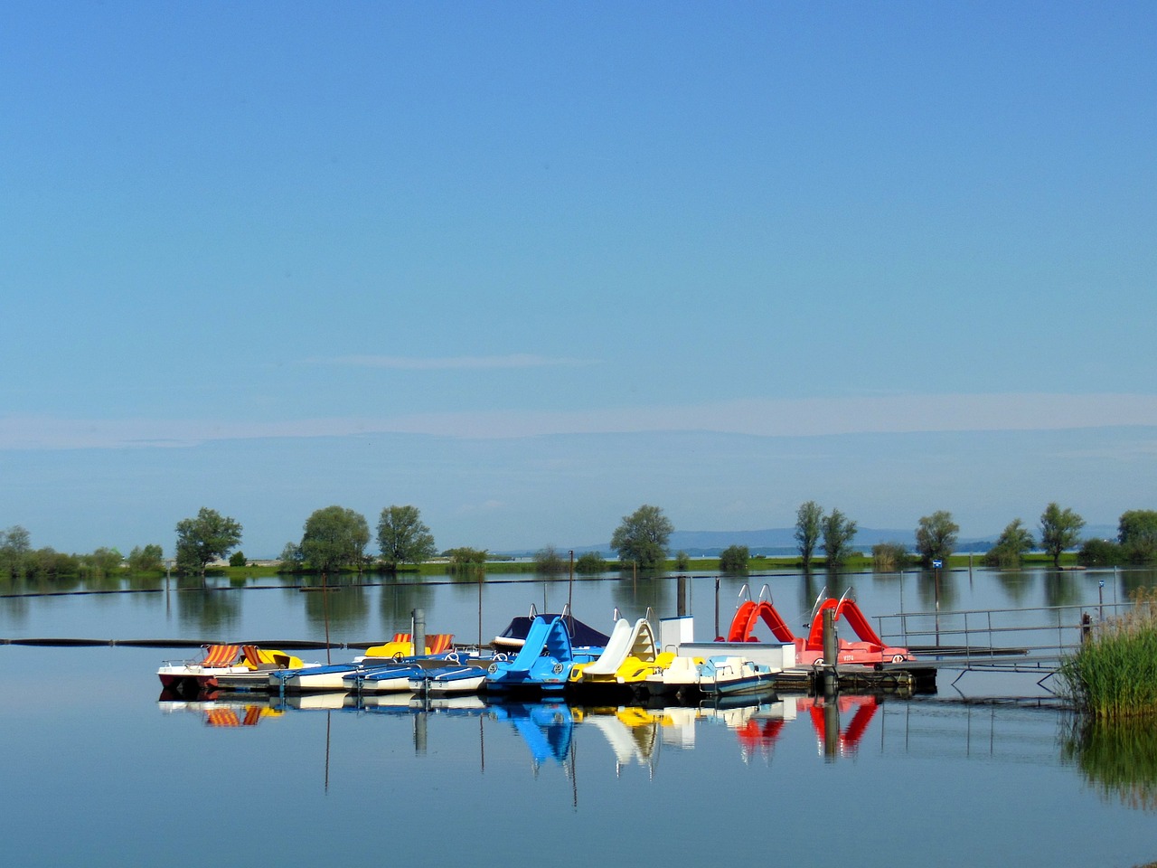 lake constance lagoon boat rental free photo