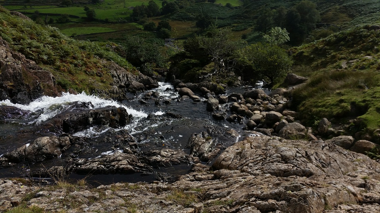 lake district rocks river free photo