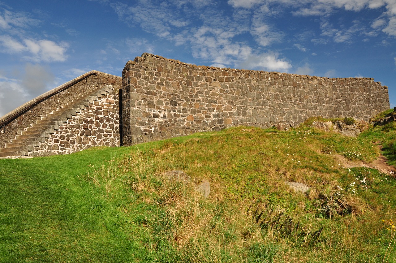 lake dusia stone stone wall free photo