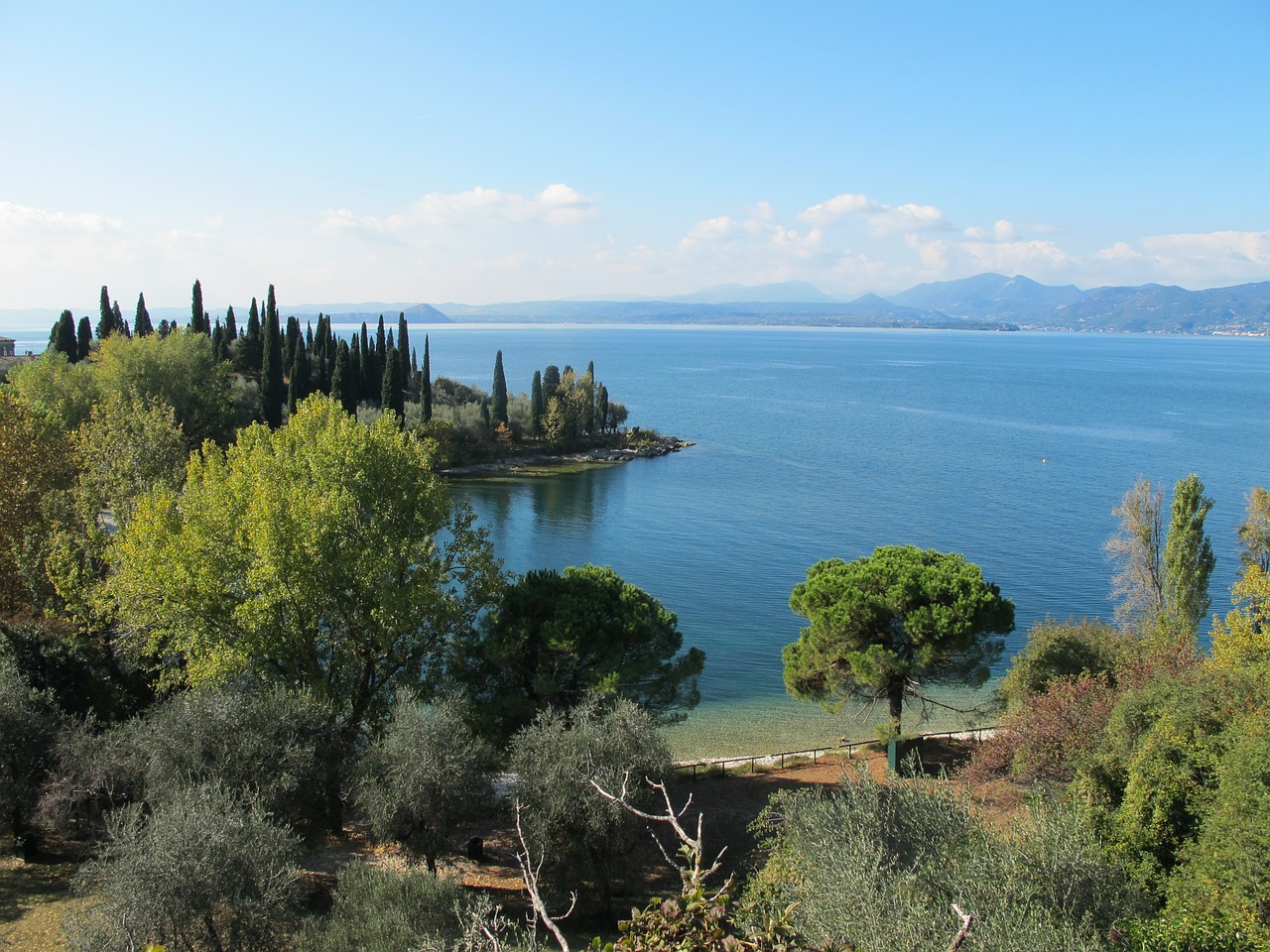 lake garda on the lake lake free photo