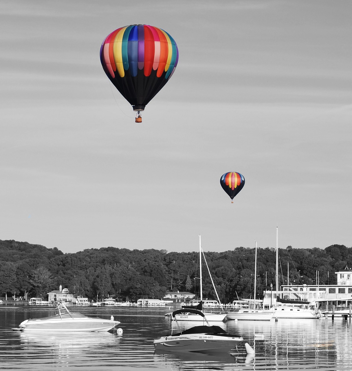 lake geneva wisconsin hot air balloons free photo