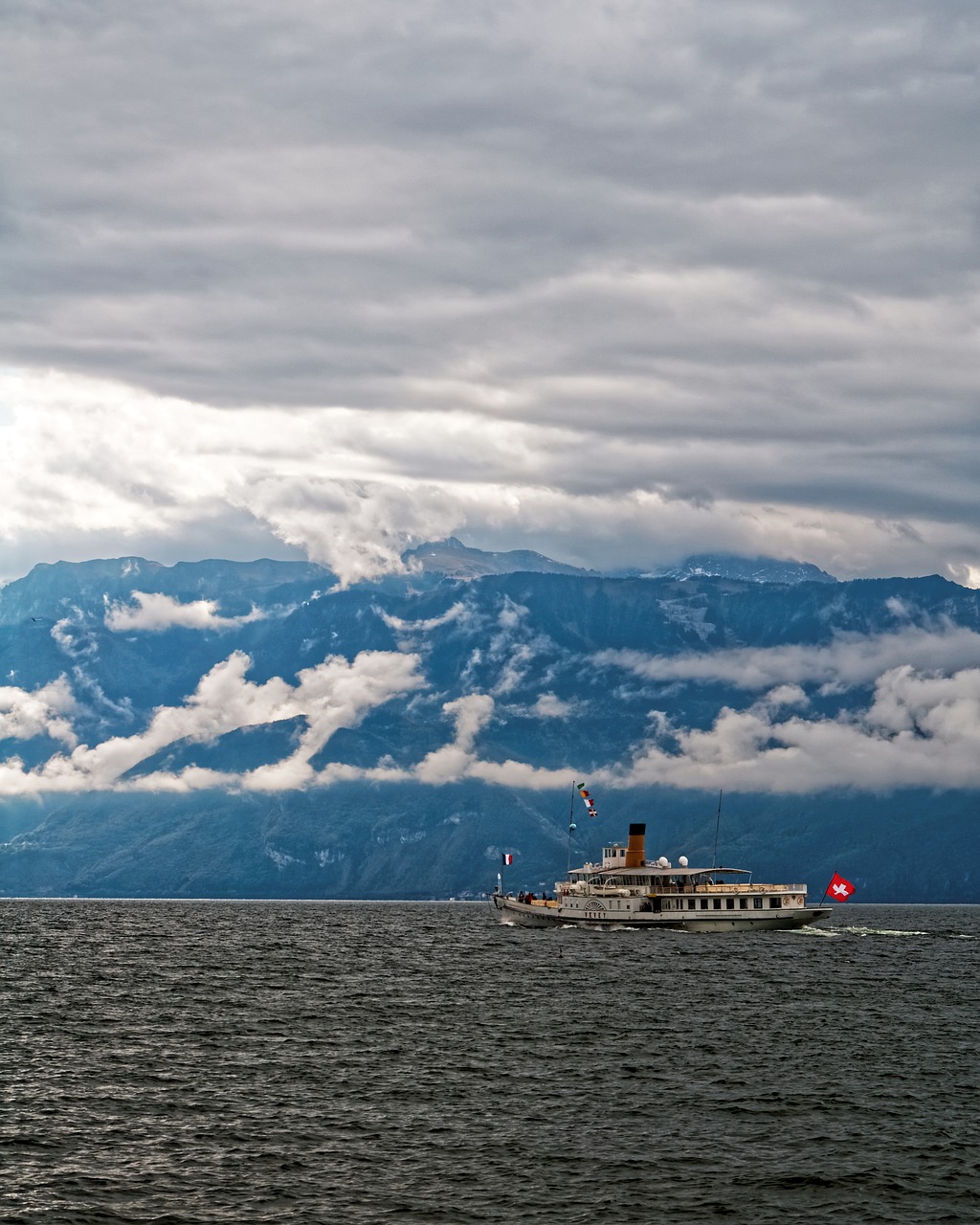 lake geneva switzerland boot free photo