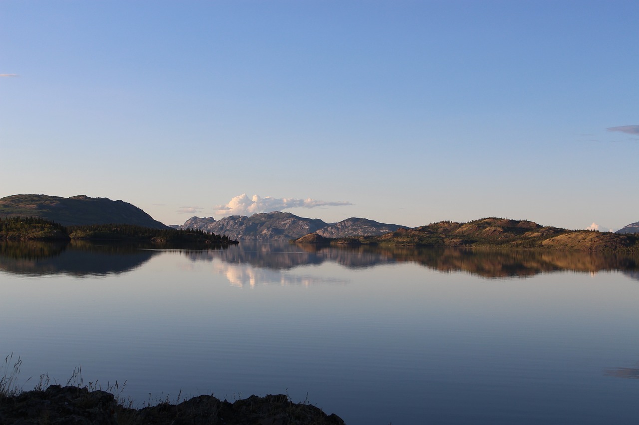 lake laberge yukon canada free photo