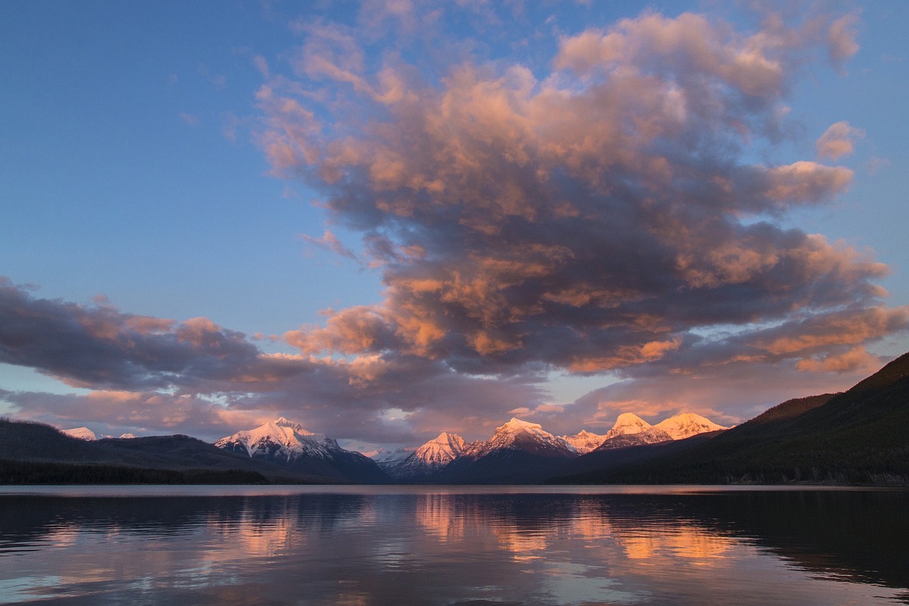 lake mcdonald landscape panorama free photo