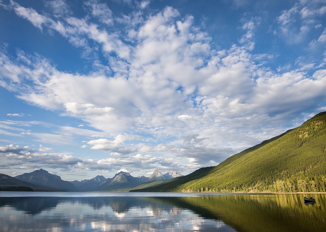 lake mcdonald reflection landscape free photo