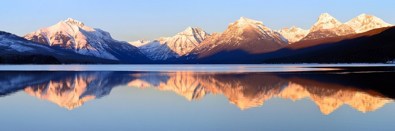 lake mcdonald reflection landscape free photo