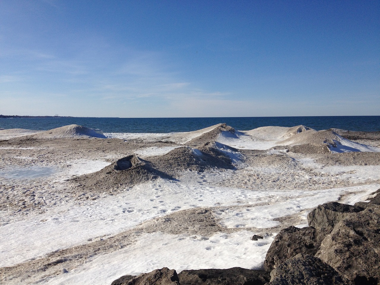 lake ontario beach water free photo