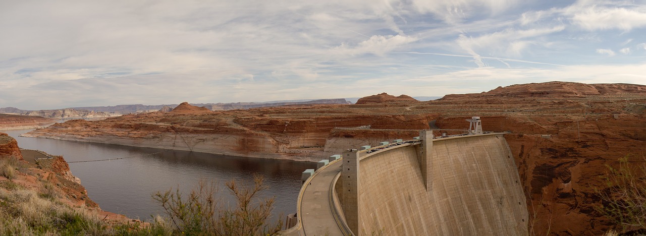 lake powell dam usa free photo