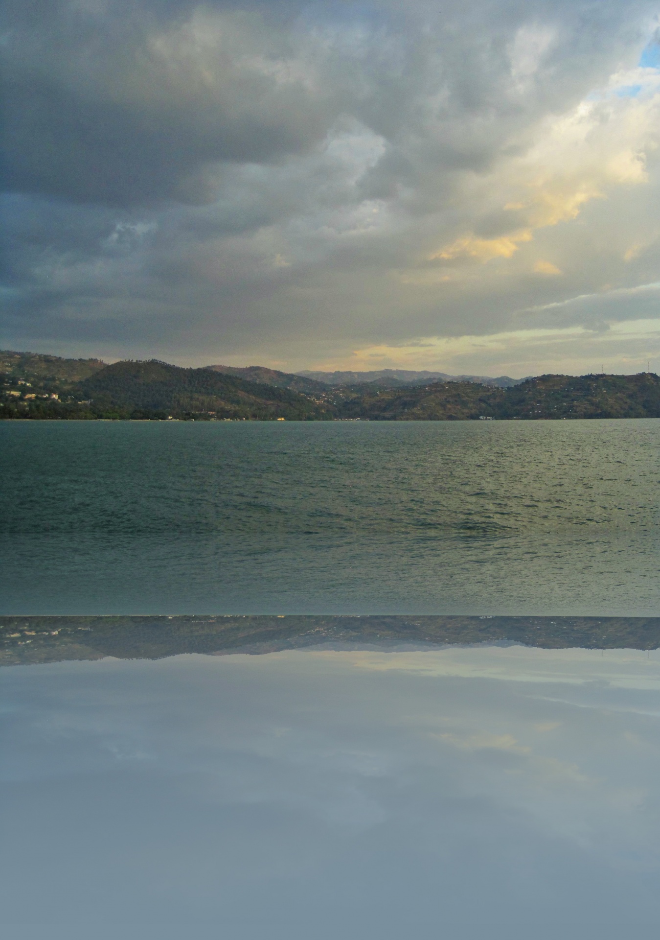 lake shoreline reflected free photo