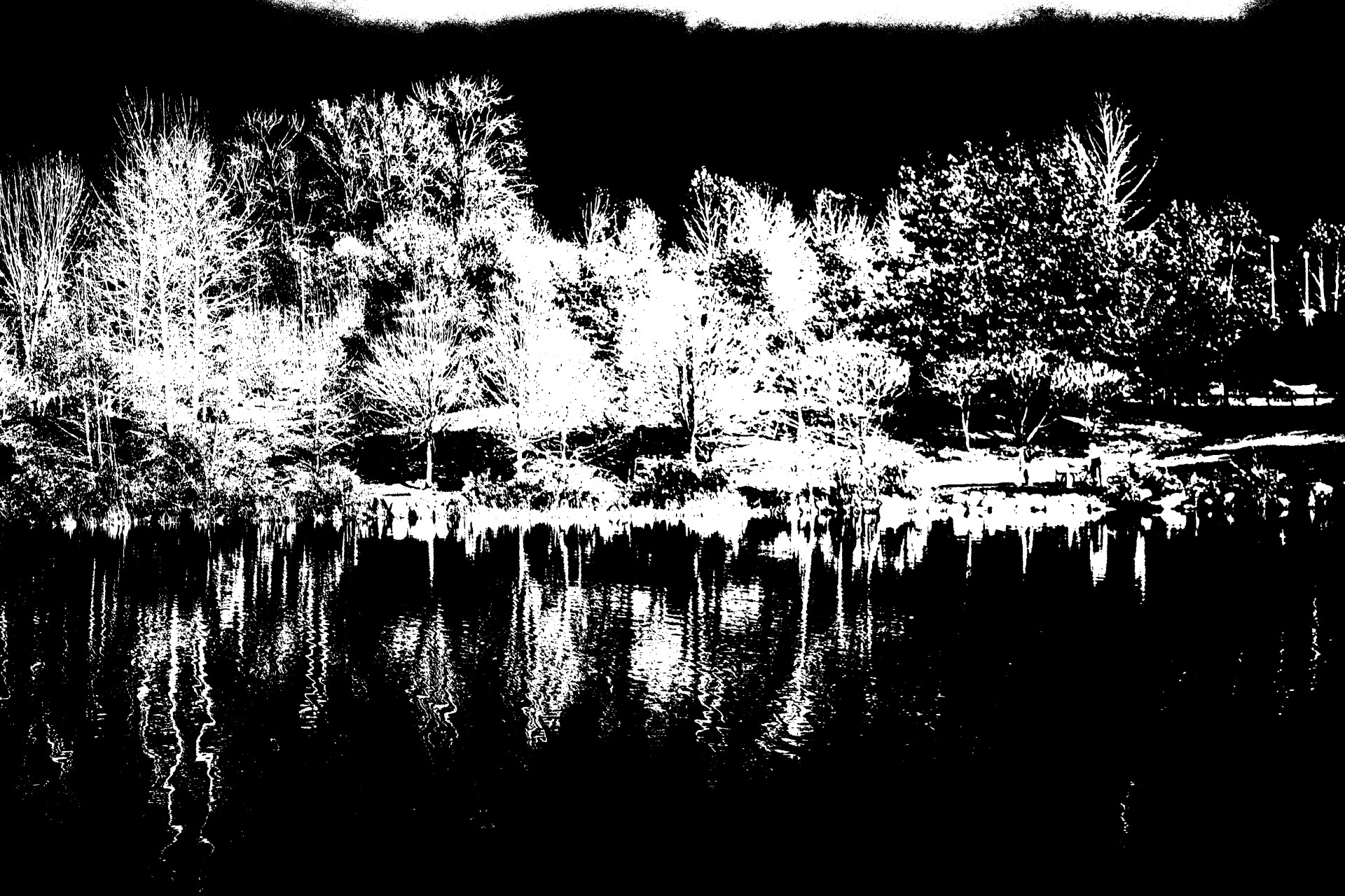 la farge lake silhouette free photo