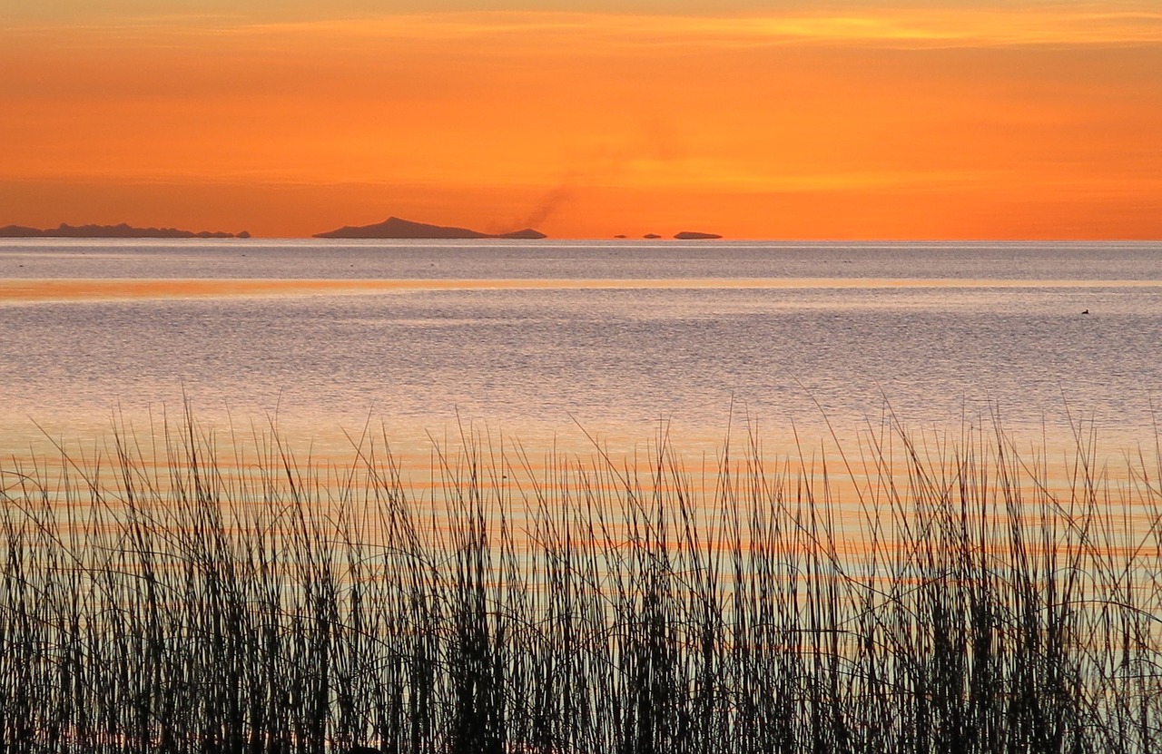 lake titicaca embers fire free photo