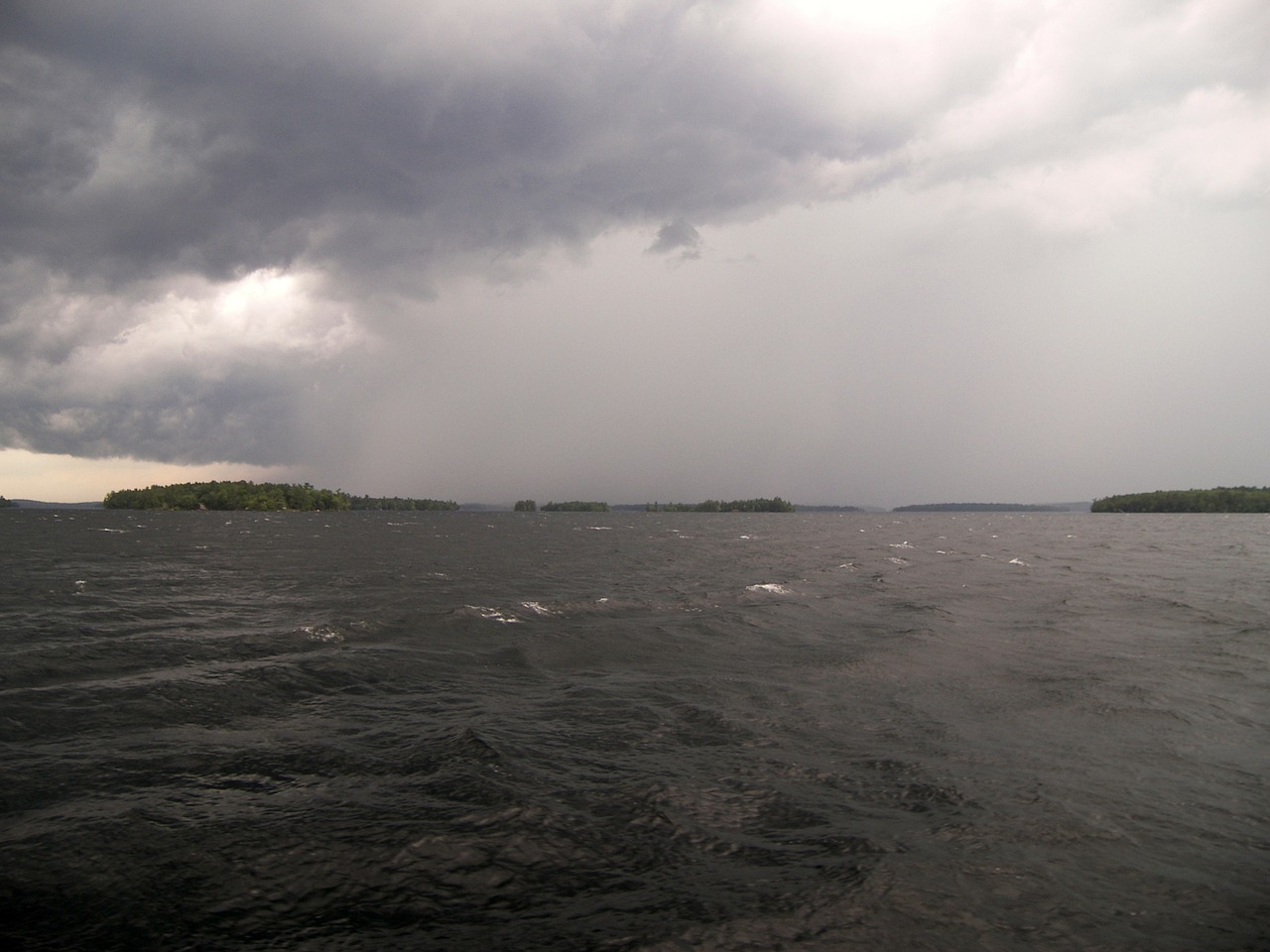 lake winnipesaukee lake storm free photo