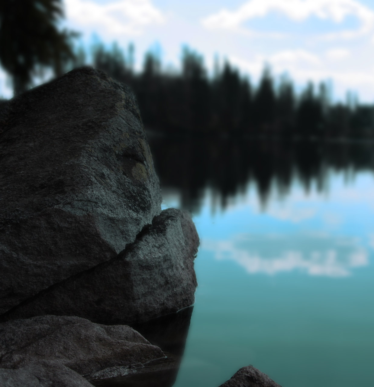 lake water rock free photo