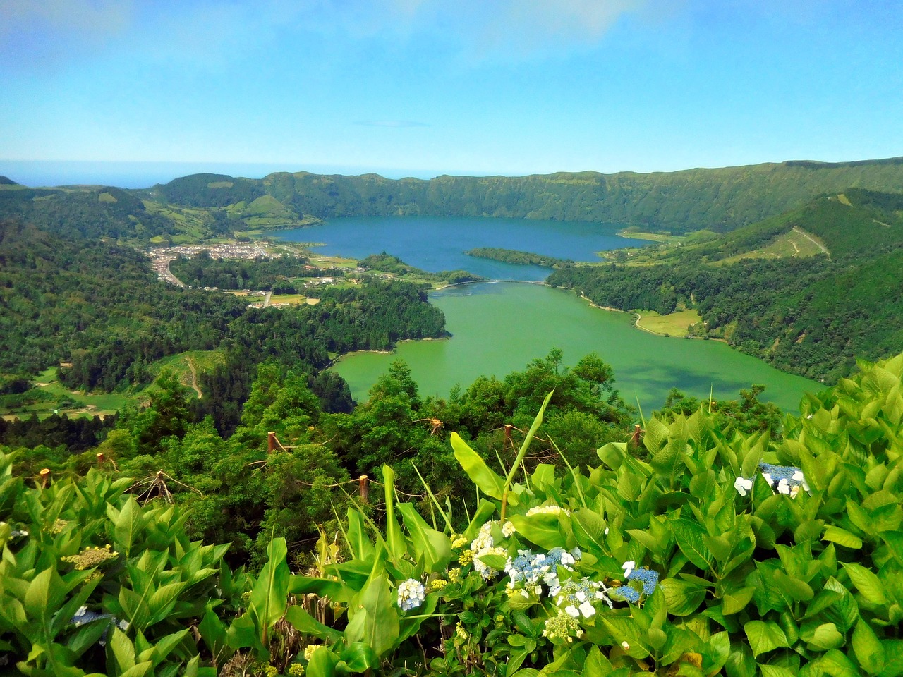 lakes islands azores free photo