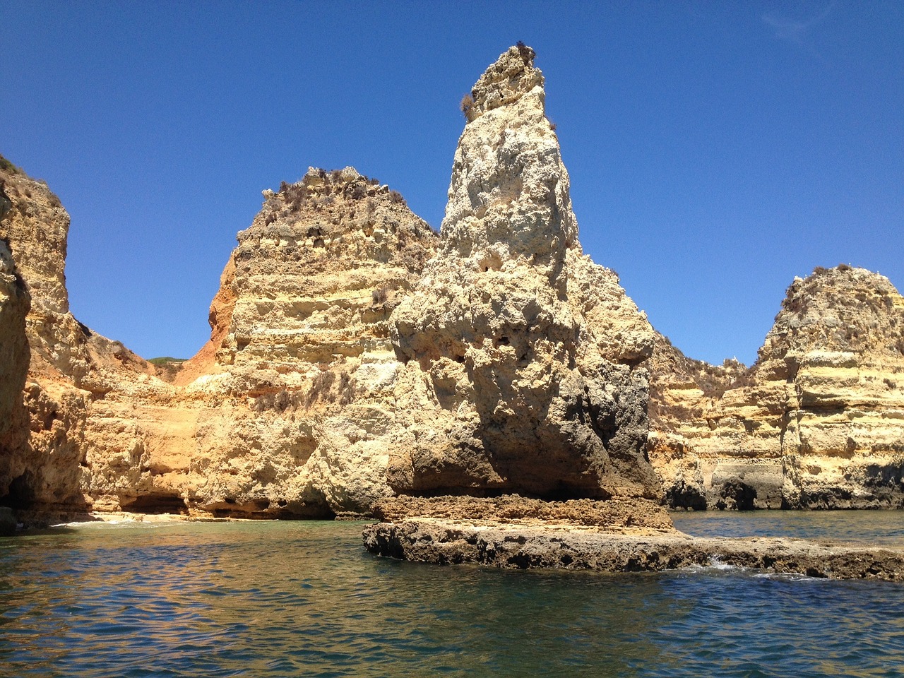 lakes mar algarve free photo