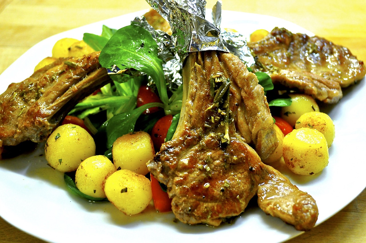 lamb lamb chop meat free photo