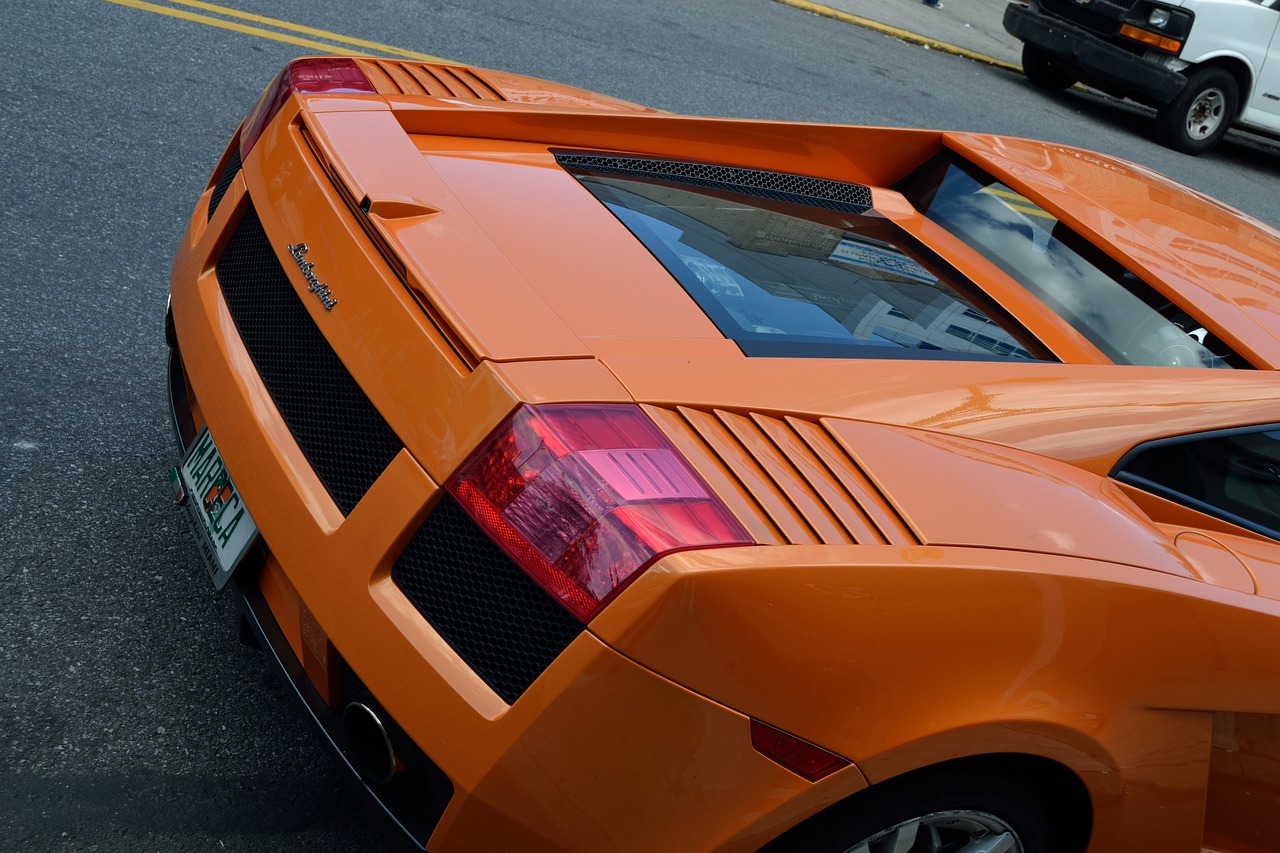 lamborghini tail light fast car free photo