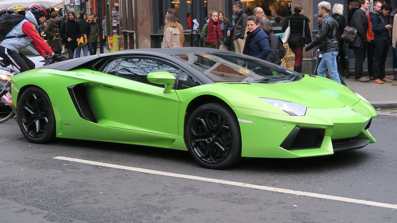 lamborghini london street free photo