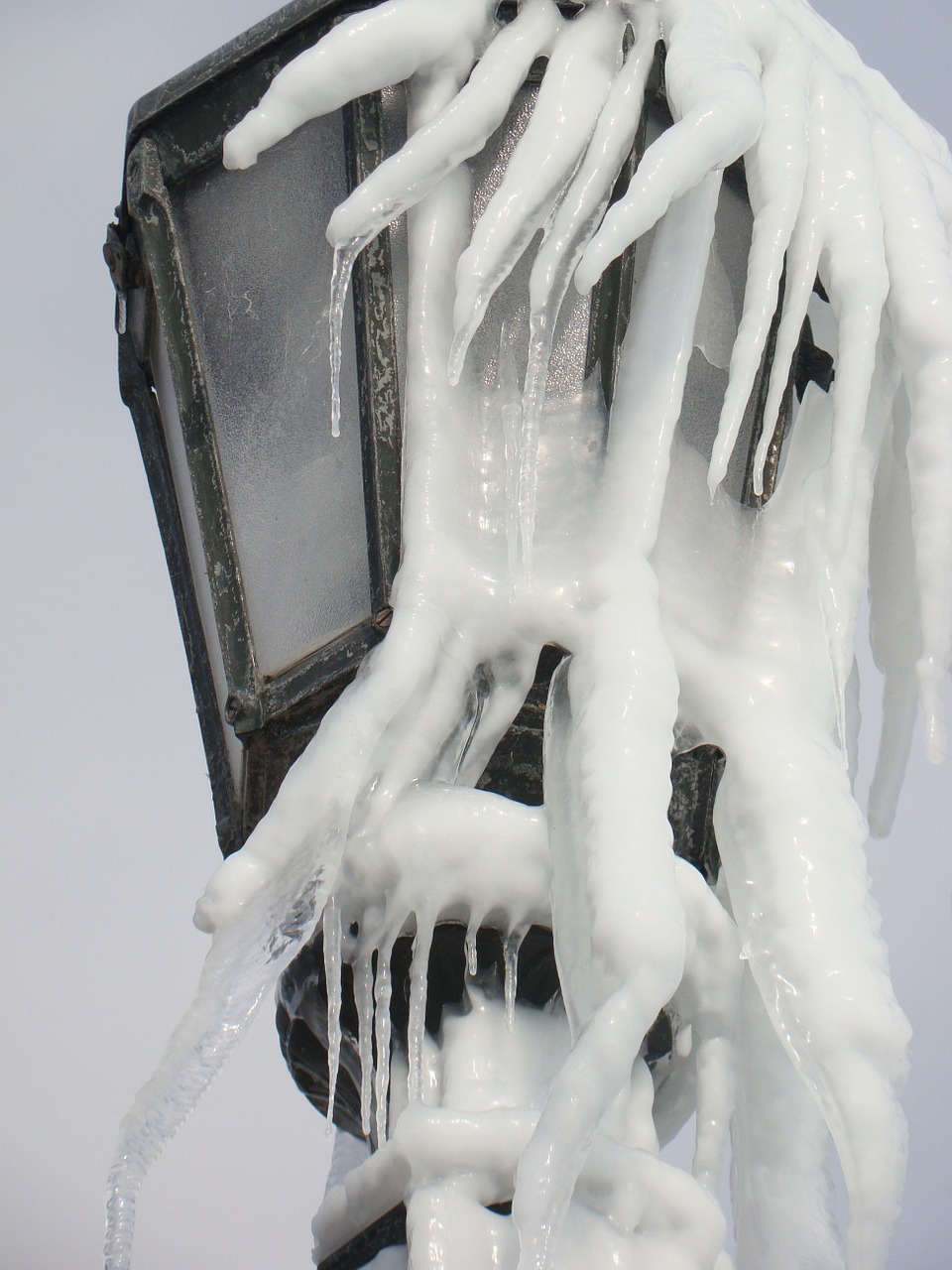 lamp snow ice free photo