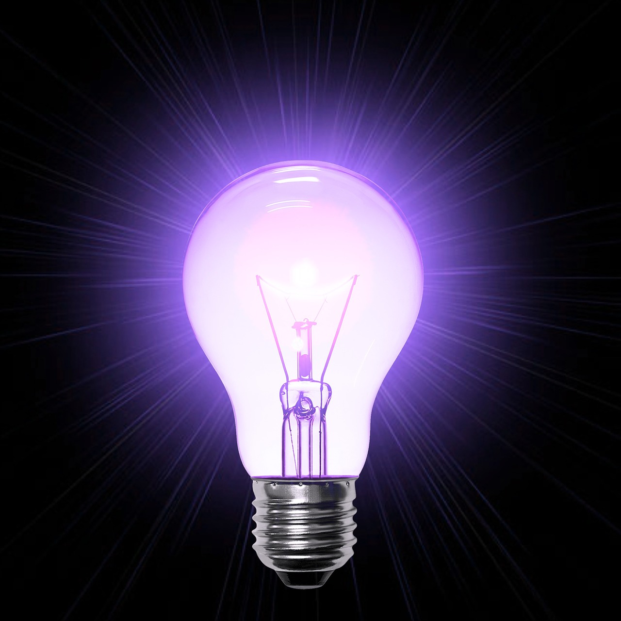 lamp purple light bulb free photo