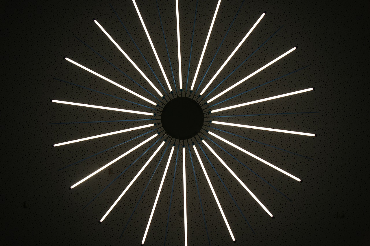 lamp star neon tube free photo