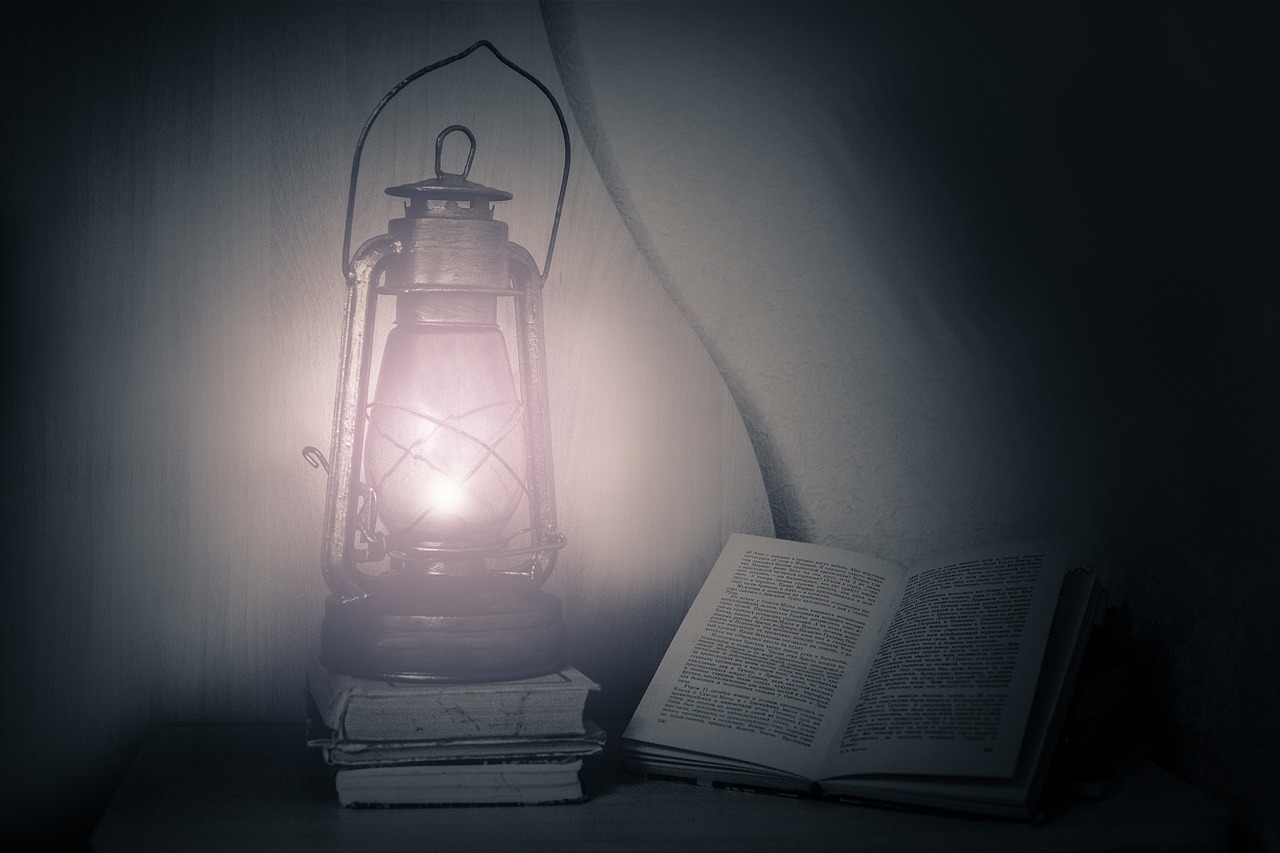 lamp book reading free photo