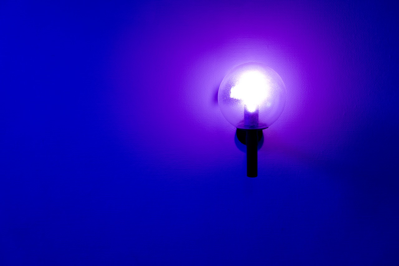 lamp blue blue light free photo