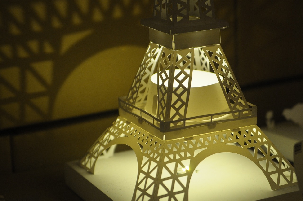 lamp eiffel tower preliminary design model free photo