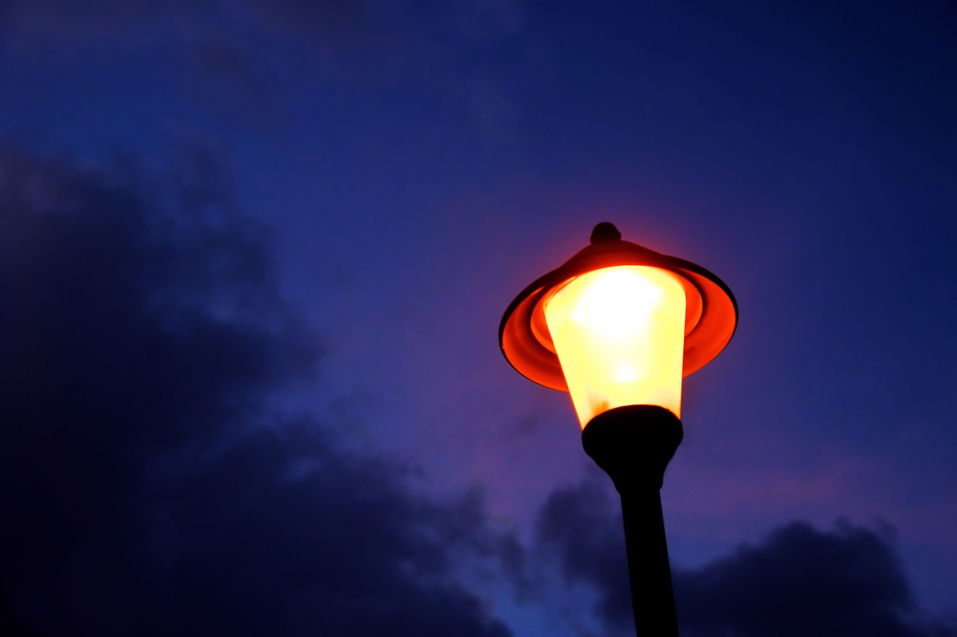lamp clouds background free photo