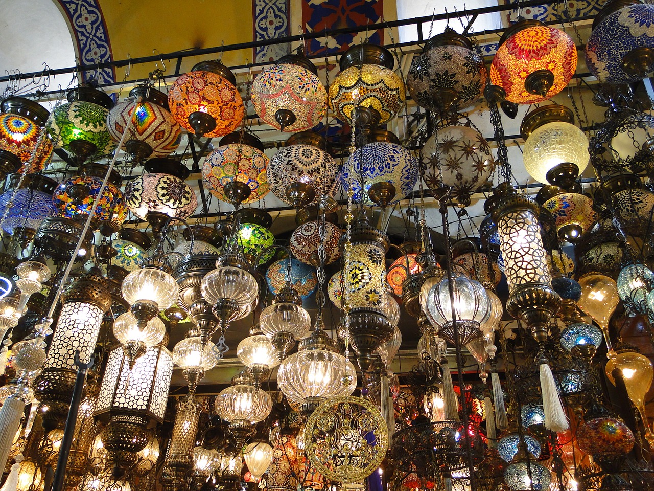 lamps bazaar istanbul free photo
